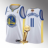 Warriors 11 Klay Thompson White Nike 2022 Finals Champions Swingman Jersey,baseball caps,new era cap wholesale,wholesale hats